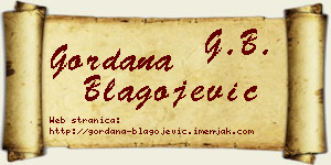 Gordana Blagojević vizit kartica